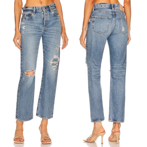 NWT ✨MOUSSY✨ Plymouth Straight Leg Jean in 110 Blue Sz 24 - Picture 2 of 16